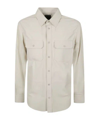 Zegna Ermenegildo  Long Sleeved Snapped Shirt In White
