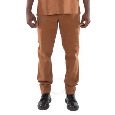 Zegna Ermenegildo  Tailored Cotton Chino Trousers In Brown