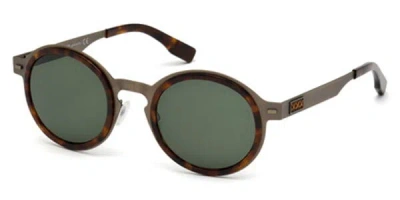 Zegna Ermenegildo  Zc0006 Polarized 34r Occhiali Da Sole Marroni Per Uomo In Brown