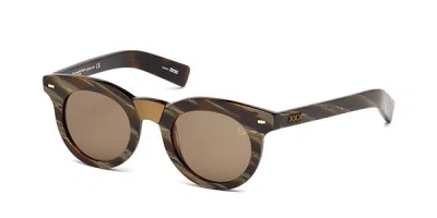 Zegna Ermenegildo  Zc0010 62e Men's Sunglasses Brown Size 47