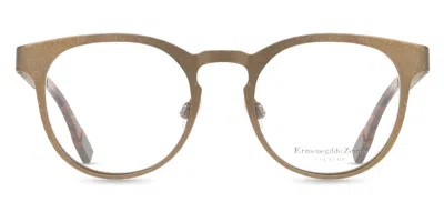 Zegna Ermenegildo  Zc5003 034 Occhiali Da Vista Marroni Per Uomo (solo Montatura) In White