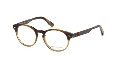Zegna Ermenegildo  Zc5008 Men's Glasses, Brown, Size 49