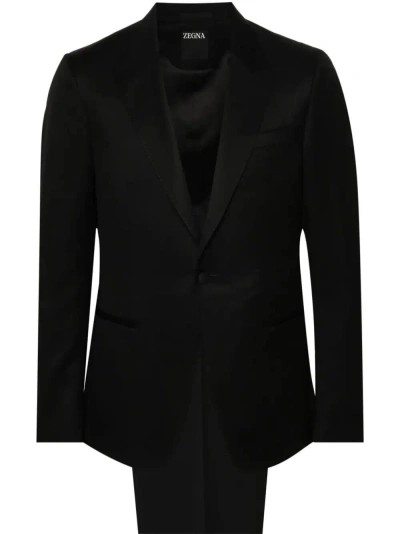 Zegna Evening Suit In Black  