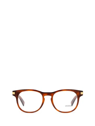 Zegna Eyeglasses In Blonde Havana