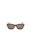 Zegna Ez 0303 Rectangular Sunglasses In Brown