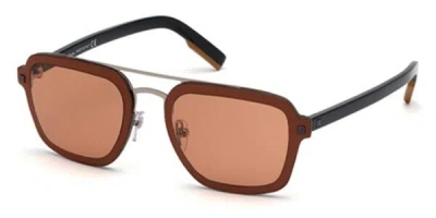Zegna Ez0120 66s Men's Sunglasses Brown Size 64
