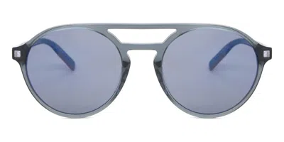 Zegna Ez0180 20c Occhiali Da Sole Chiari Per Uomo In Blue