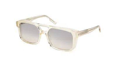 Zegna Ez0209 39b Men's Sunglasses Yellow Size 57 In White
