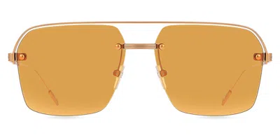 Zegna Ez0213 43e Men's Sunglasses Gold Size 59