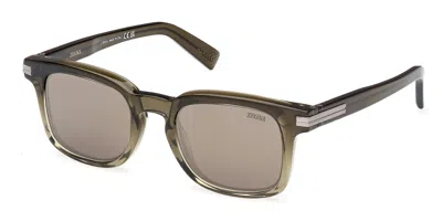 Zegna Ez0230 98l Men's Sunglasses Green Size 50