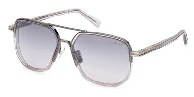 Zegna Ez0232-h 20c Men's Sunglasses Silver Size 59