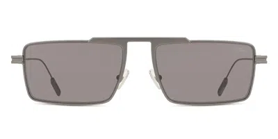 Zegna Ez0233 09a Men's Sunglasses Gunmetal Size 57 In Gray