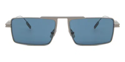 Zegna Ez0233 17v Men's Sunglasses Silver Size 57