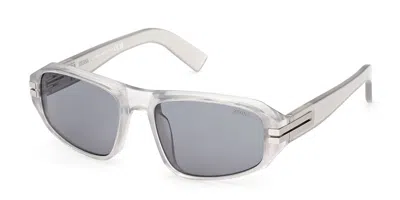 Zegna Ez0262 20a Men's Sunglasses Grey Size 58