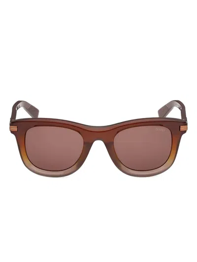 Zegna Ez0269 Tinted Sunglasses In Brown