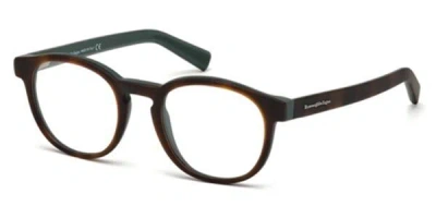Zegna Ez5104 A56 Men's Glasses Tortoiseshell Size 50 - Free Lenses - Blue Light Block Available In Brown