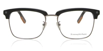 Zegna Ez5139f Asian Fit 001 Men's Glasses Black Size 54 - Free Lenses - Blue Light Block Available In Multi