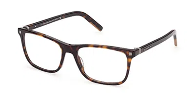 Zegna Ez5187 052 Occhiali Da Vista Tartarugatishell Per Uomo (solo Montatura) In Black