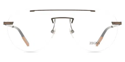 Zegna Ez5196 008 Occhiali Da Vista Grigi Per Uomo (solo Montatura)