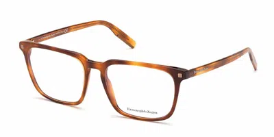 Zegna Ez5201 053 Occhiali Da Vista Tartarugatishell Per Uomo (solo Montatura) In Brown