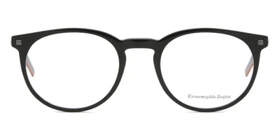 Zegna Ez5214 001 Occhiali Da Vista Neri Per Uomo (solo Montatura) In Black