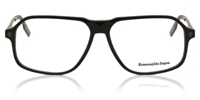 Zegna Ez5227 001 Men's Glasses Black Size 58 - Free Lenses - Blue Light Block Available In Transparent