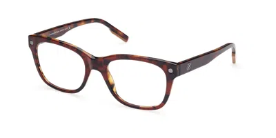 Zegna Ez5230 068 Occhiali Da Vista Tartarugatishell Per Uomo (solo Montatura) In Purple