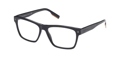 Zegna Ez5231 001 Occhiali Da Vista Neri Per Uomo (solo Montatura) In Pattern