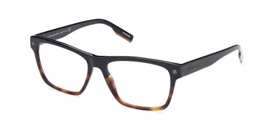 Zegna Ez5231 005 Occhiali Da Vista Neri Per Uomo (solo Montatura) In Pattern