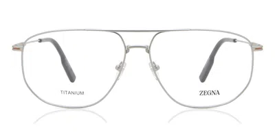 Zegna Ez5242 Men's Glasses, Silver, Size 60 In Metallic