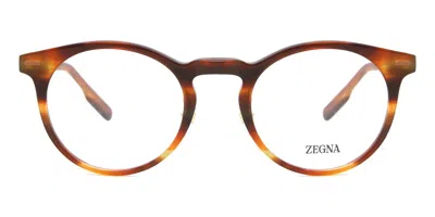 Zegna Ez5249-h Men's Glasses, Tortoiseshell, Size 50 In Brown