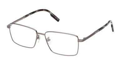 Zegna Ez5258-h 014 Occhiali Da Vista Grigi Per Uomo (solo Montatura) In Black