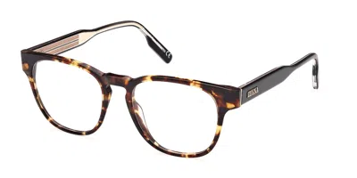Zegna Ez5261 Men's Glasses, Tortoiseshell, Size 51 In Brown