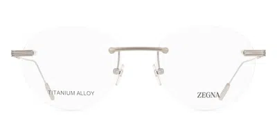 Zegna Ez5263-h Men's Glasses, Silver, Size 53