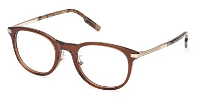 Zegna Ez5264-h 048 Men's Glasses Brown Size 52 - Free Lenses - Blue Light Block Available