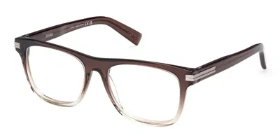 Zegna Ez5267 050 Men's Glasses Brown Size 54 - Free Lenses - Blue Light Block Available In Multi