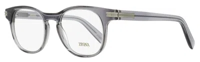 Zegna Ez5268 Keyhole Bridge Oval Eyeglasses In Gray