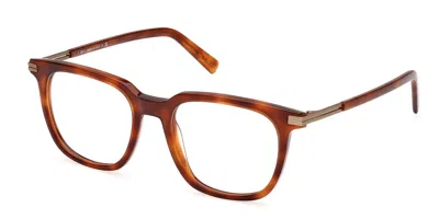 Zegna Ez5273 Men's Glasses, Tortoiseshell, Size 52 In Brown