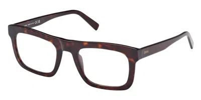 Zegna Ez5276 Men's Glasses, Tortoiseshell, Size 52 In Brown