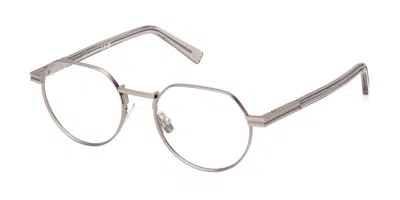 Zegna Ez5286 015 Men's Glasses Silver Size 51 - Free Lenses - Blue Light Block Available In Matte Light Ruthenium Silver