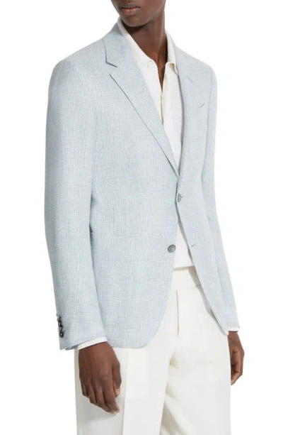 Zegna Fairway Crossover Linen, Wool & Silk Sport Coat In Light Blue