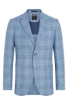 ZEGNA ZEGNA FAIRWAY CROSSOVER PLAID LINEN BLEND SPORT COAT