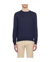Zegna Fine-knit Cotton Jumper In Blue
