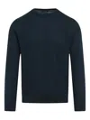 Zegna Cashmere Silk Blend Sweater In Blau