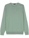 Zegna Fine-knit Jumper In Green