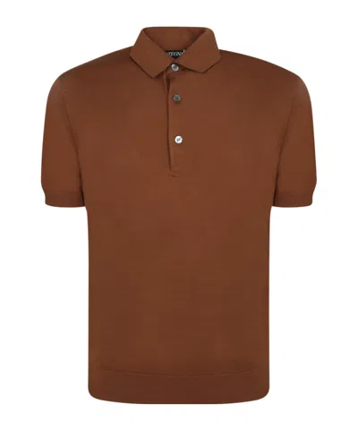 ZEGNA FINE-KNIT POLO SHIRT