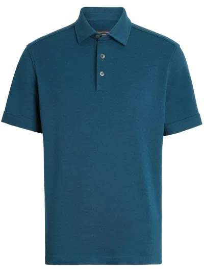 Zegna Man Sweater Deep Teal Size 42 Cotton In Blue