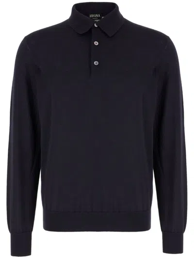 ZEGNA FINE-KNIT POLO SHIRT