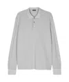 Zegna Fine-knit Polo Shirt In Gray