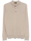 Zegna Fine-knit Polo Shirt In Grey